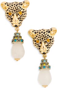 EYE CANDY LOS ANGELES Yadira Leopard Drop Earrings