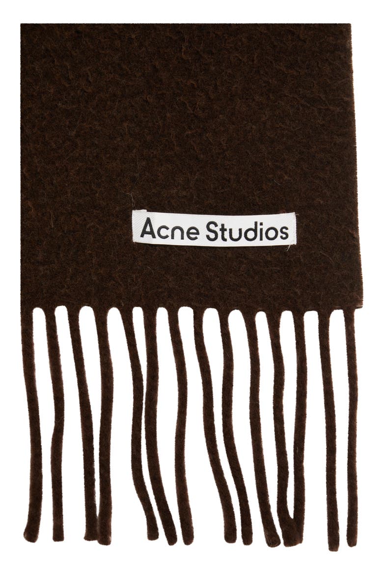 Fringe Wool Scarf, Alternate, color, CHOCOLATE BROWN