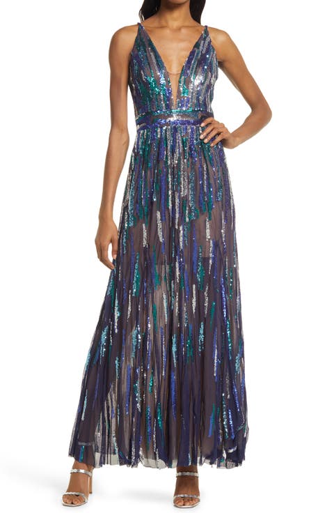 Samira Sequin Embellished Gown
