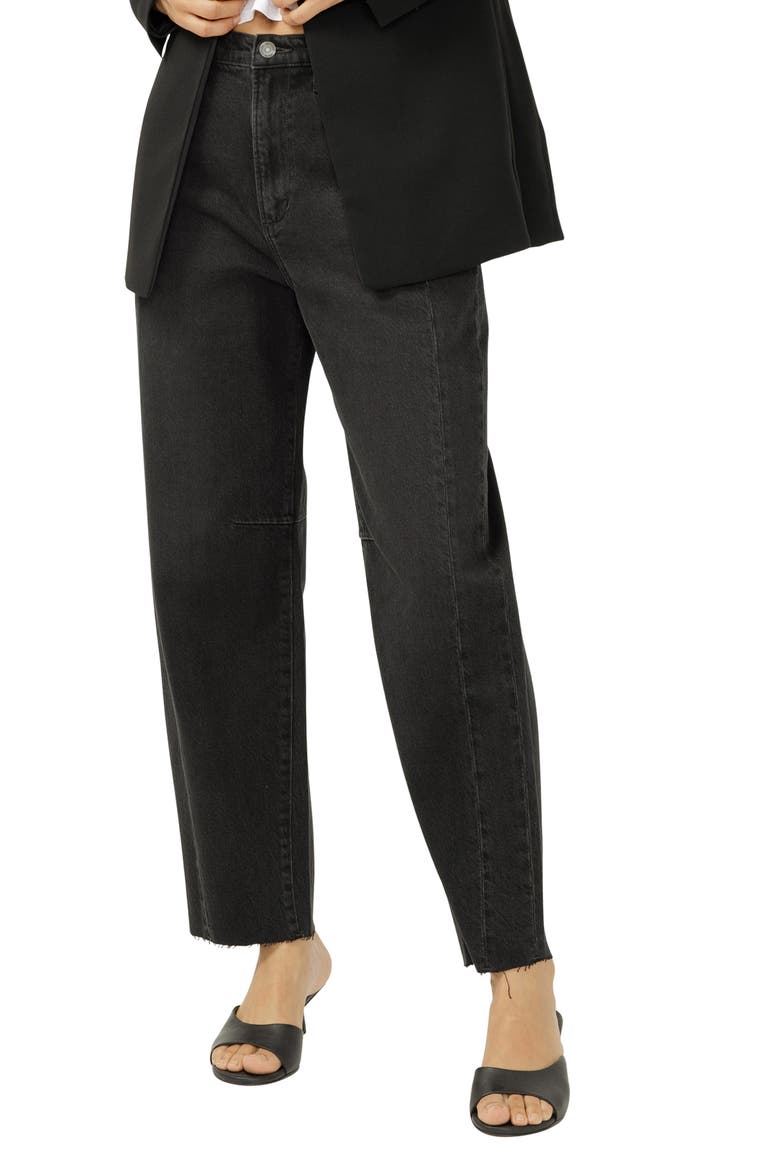 High Waist Slim Barrel Jeans, Main, color, MARION