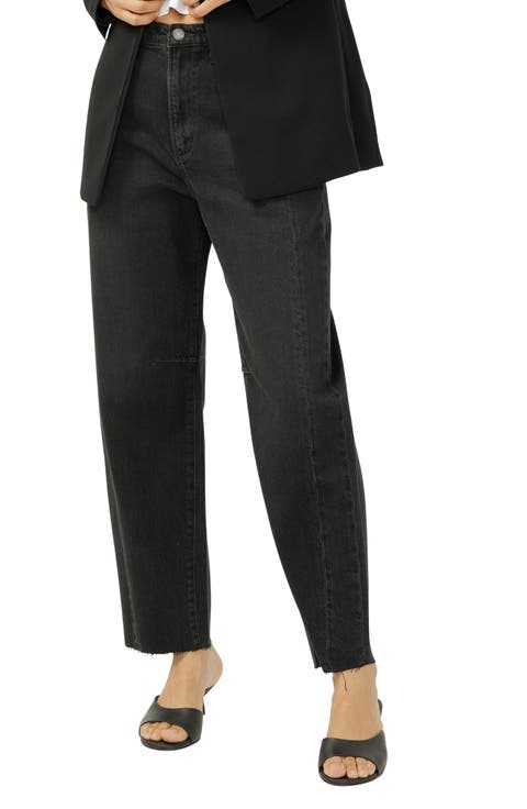 High Waist Slim Barrel Jeans (Marion)