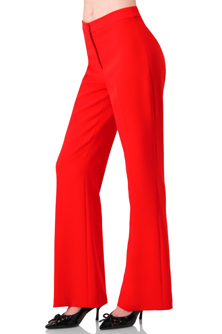 Tailored Straight-Leg Pants, Alternate, color, Red