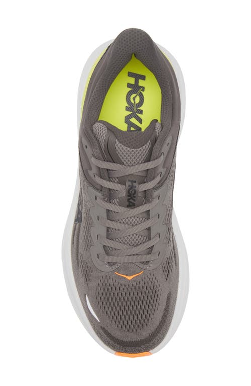 Hoka Bondi 9 Running Shoe In Gray