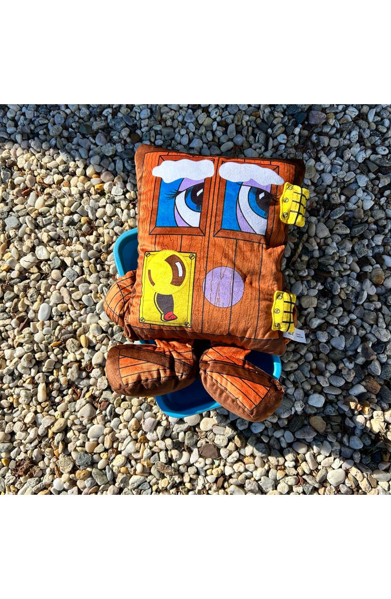 Pillow People Squeaky Door Plush Pillow, Alternate, color, Brown