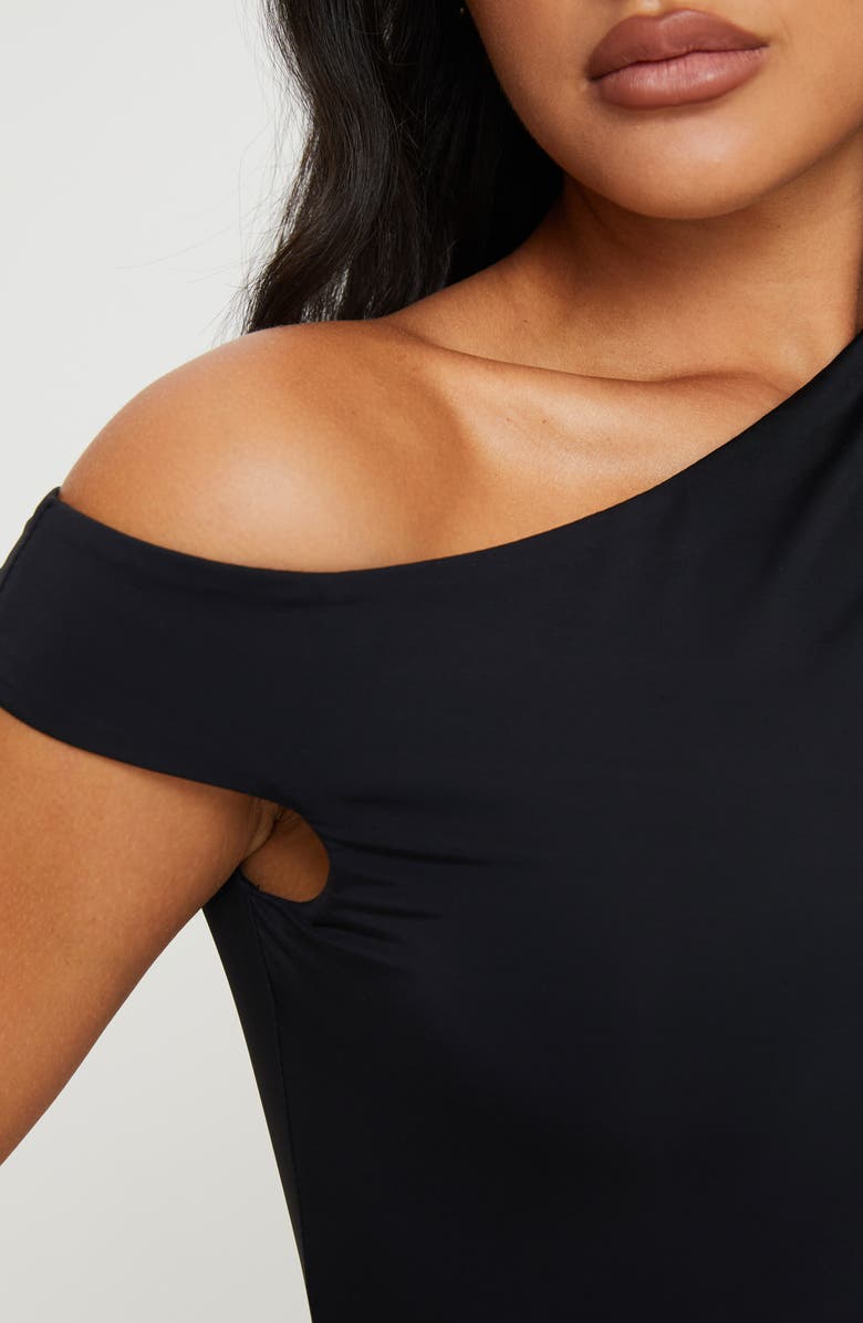 Princess Polly Beller One-Shoulder Maxi Dress, Alternate, color, Black