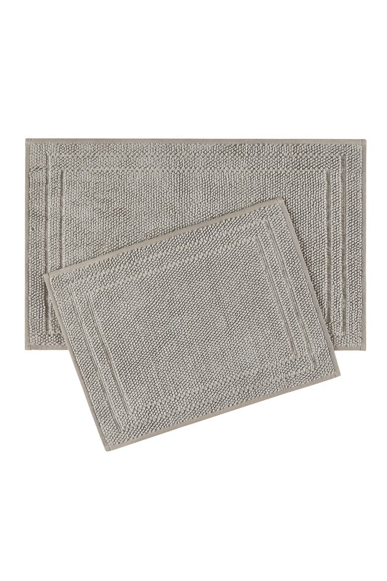 Luxe Looped Cotton 2-Piece Bath Mat Set, Main, color, Antarctica Gray