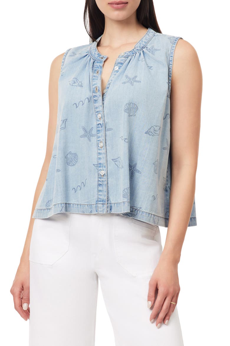 Easy Button Down Tank, Main, color, LOGAN PRINT