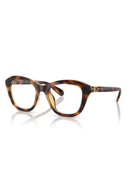 Swarovski 48mm Small Cat Eye Optical Glasses In Brown
