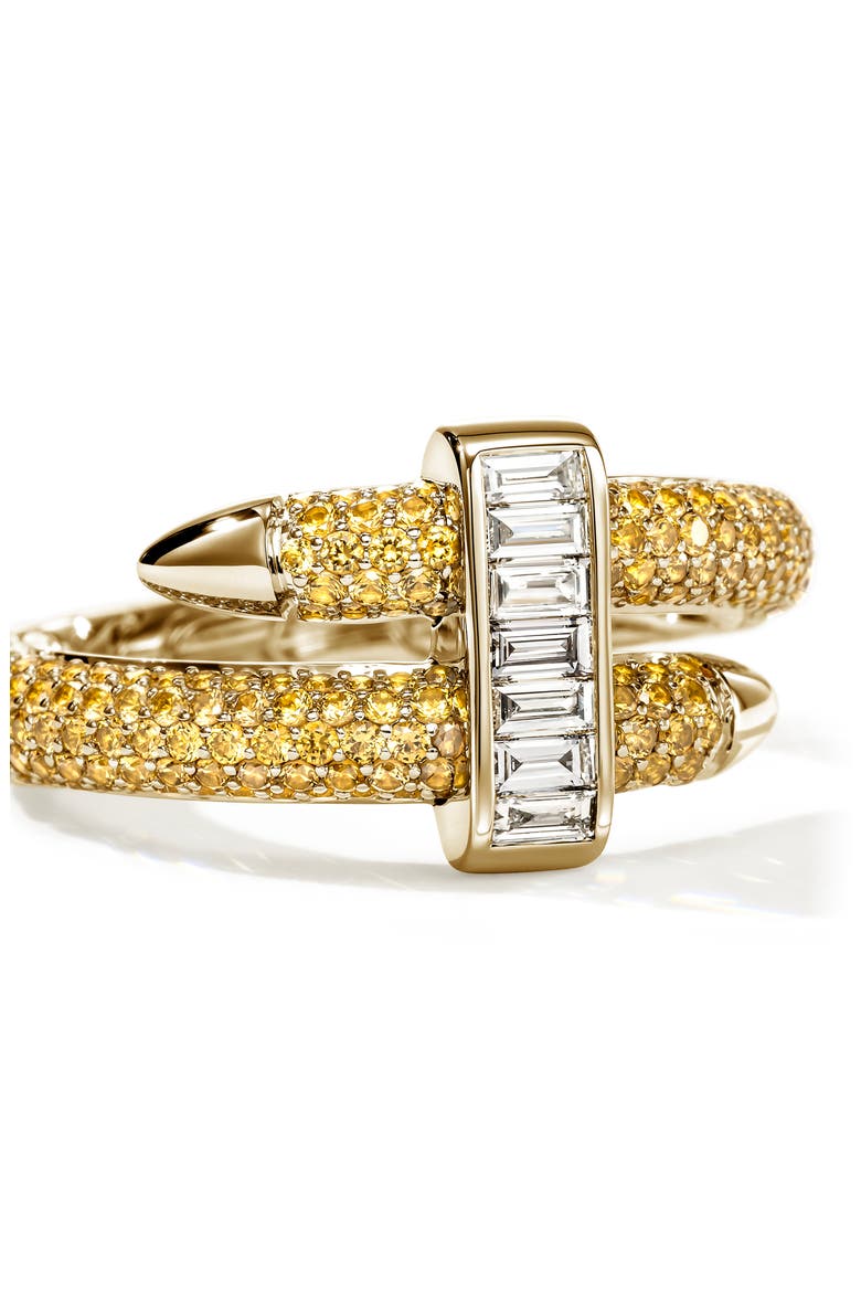 Artisan Series 18k Gold Sapphire Diamond Spear Ring, Alternate, color, 18K YELLOW GOLD