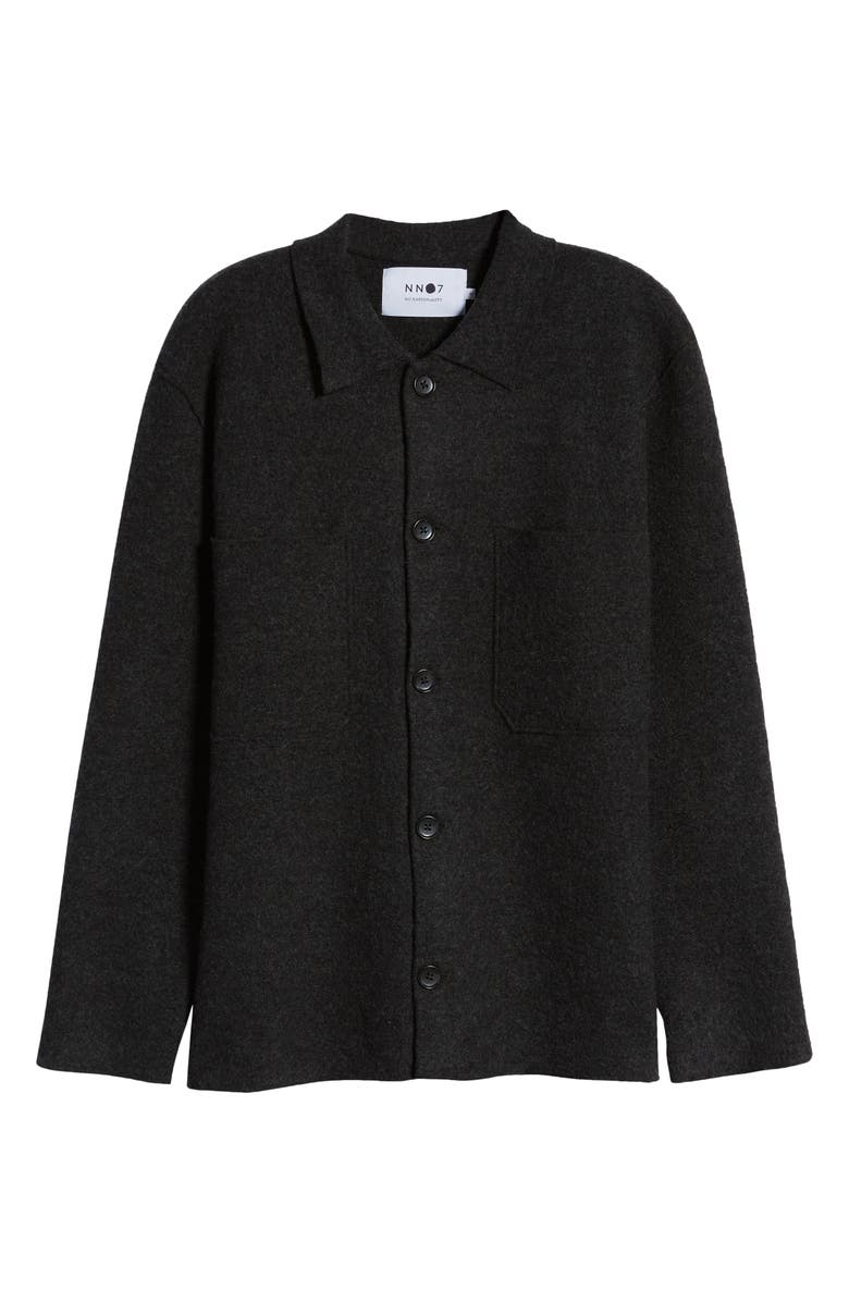 NN07 Jonas 6398 Long Sleeve Wool Button-Up Shirt, Alternate, color, 