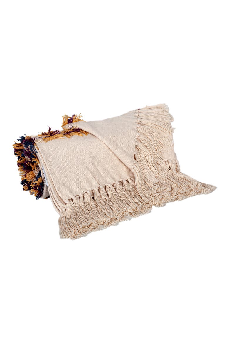 Tomoko Fringe Throw Blanket, Alternate, color, BEIGE MULTI