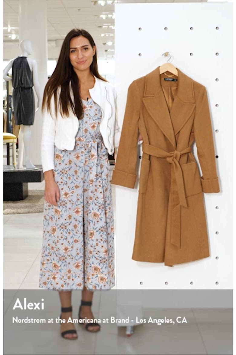 Wool Blend Wrap Coat video