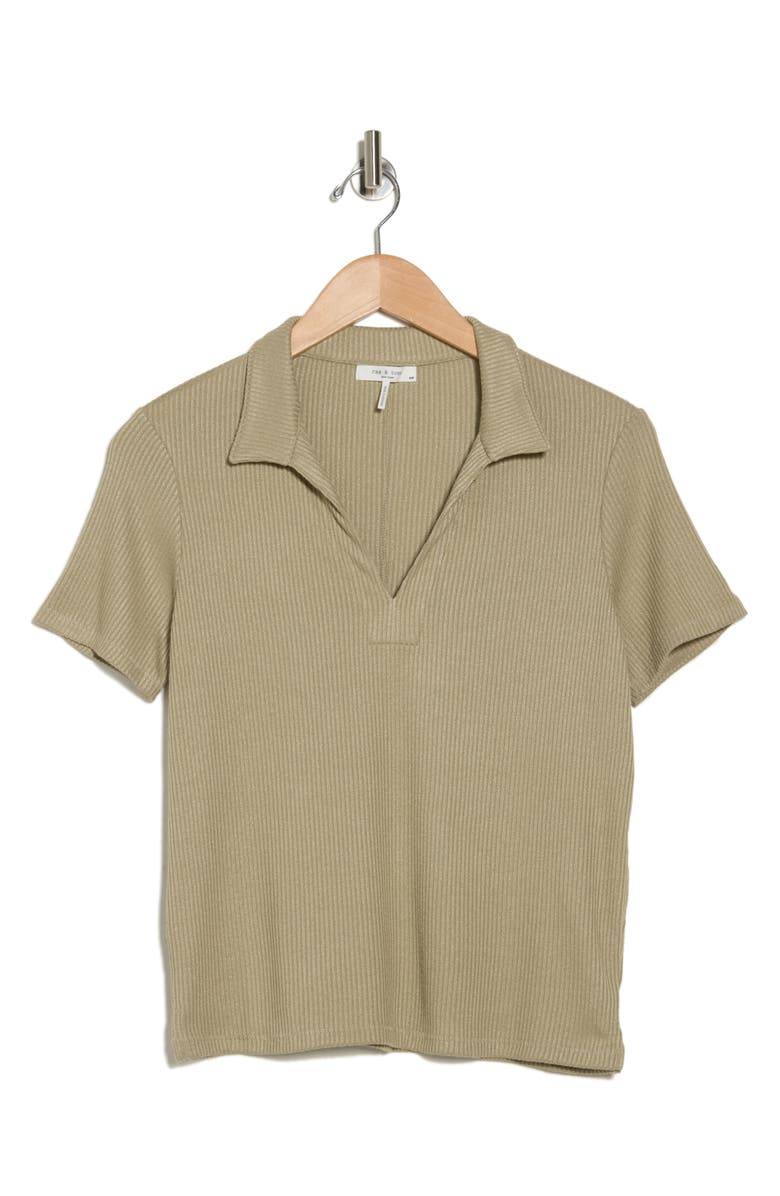 rag & bone The Rib Polo, Alternate, color, Silversage