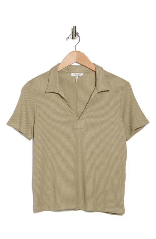 Rag & Bone The Rib Polo In Green