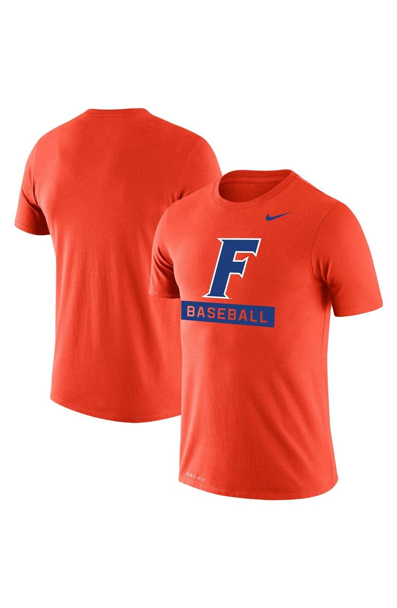 Nike Men's Nike Orange Florida Gators Baseball Logo Stack Legend Performance T-Shirt, Main, color, 