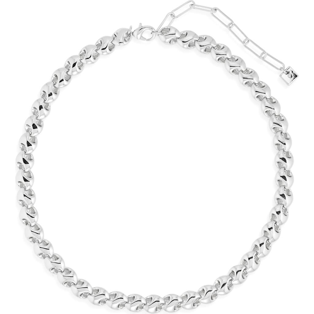 Open Edit Interlocked Link Necklace In Metallic