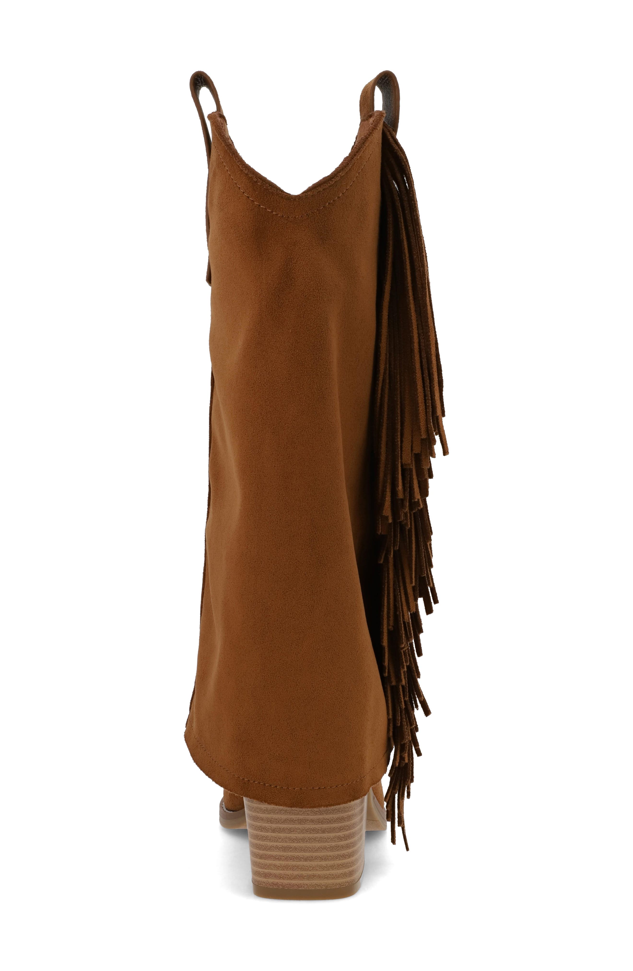 Cordell Western Fringe Boot, Alternate, color, COGNAC