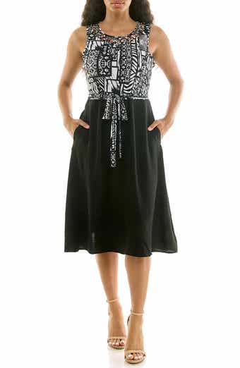 Tie Waist A-Line Dress