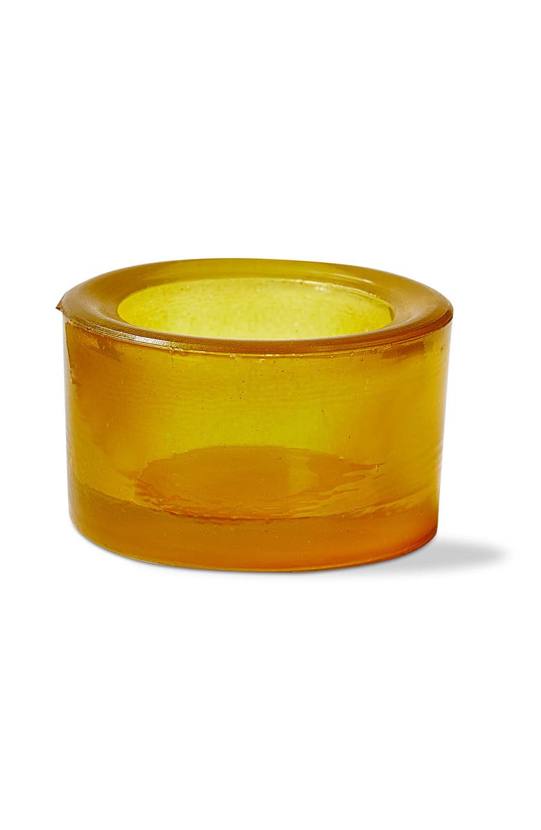 tag Chunky Yellow Glass Tealight Holder for Everyday Use, Main, color, Yellow