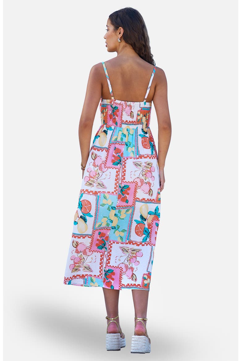 Printed Midi Sun Dress, Alternate, color, Multi