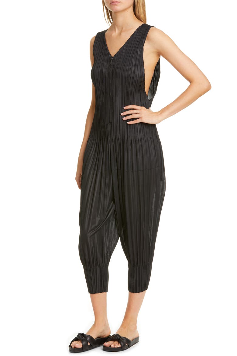 Pleated Jumpsuit, Alternate, color, 15 BLACK