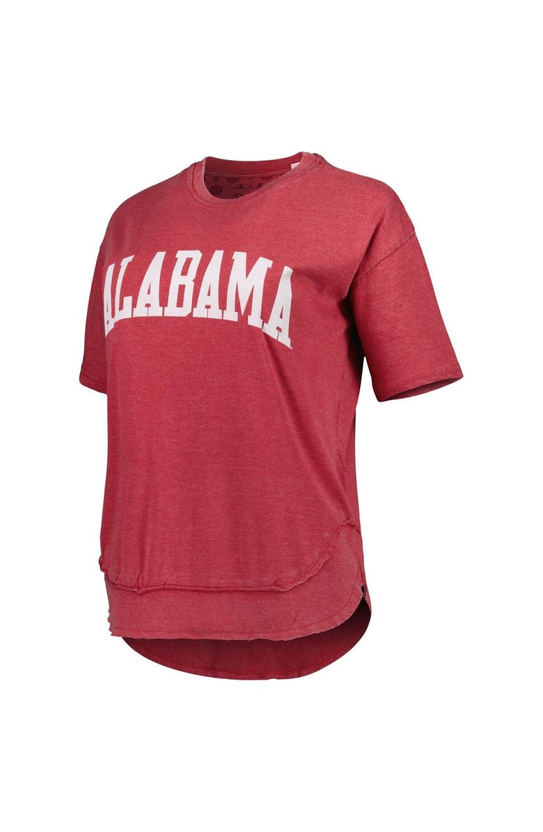 PRESSBOX Women's Pressbox Crimson Alabama Crimson Tide Arch Poncho T-Shirt, Alternate, color,