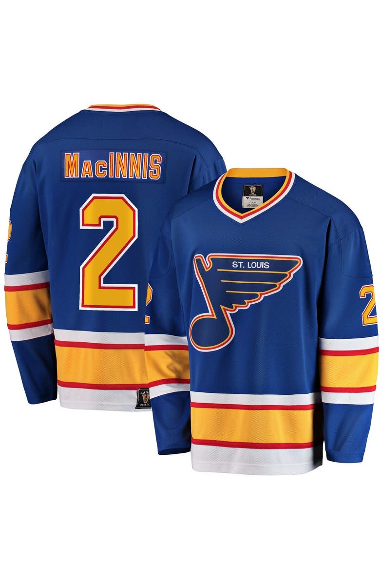 FANATICS Men's Fanatics Branded Al Macinnis Blue St. Louis Blues Premier Breakaway Retired Player Jersey, Main, color, 
