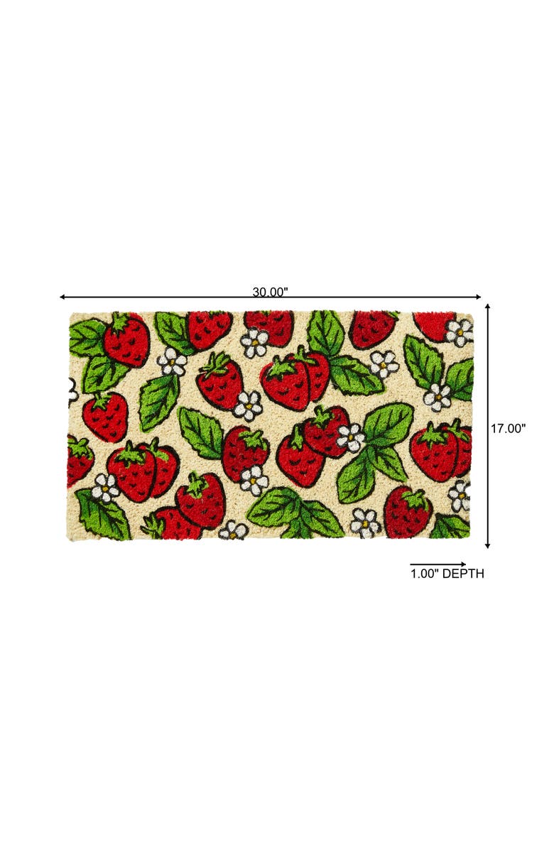 tag Strawberry Garden Coir Mat Multi Coir Summer, Alternate, color, Red