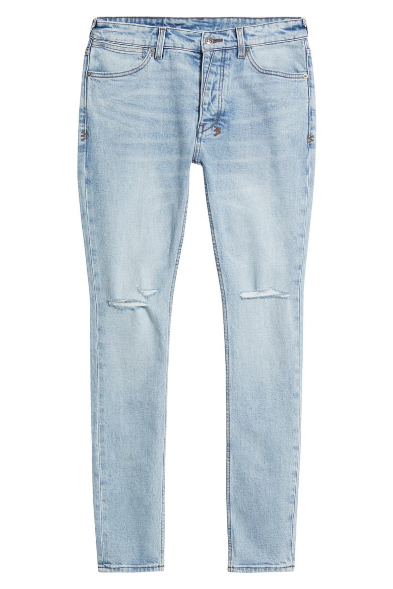 Van Winkle Krystal Ripped Skinny Jeans, Alternate, color, DENIM