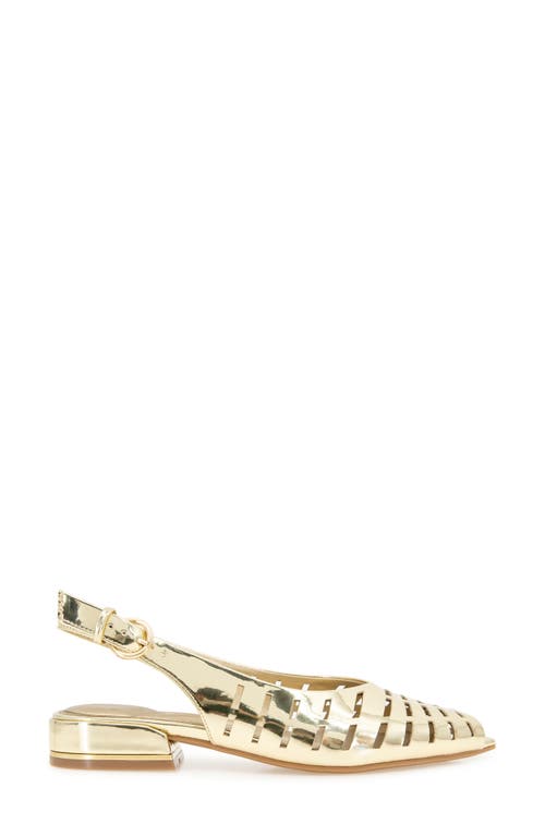 Kenneth Cole Calabra Metallic Huarache Slingback In Gold