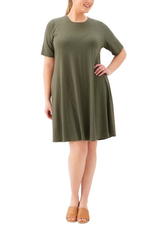 A-Line Jersey Minidress (Plus)