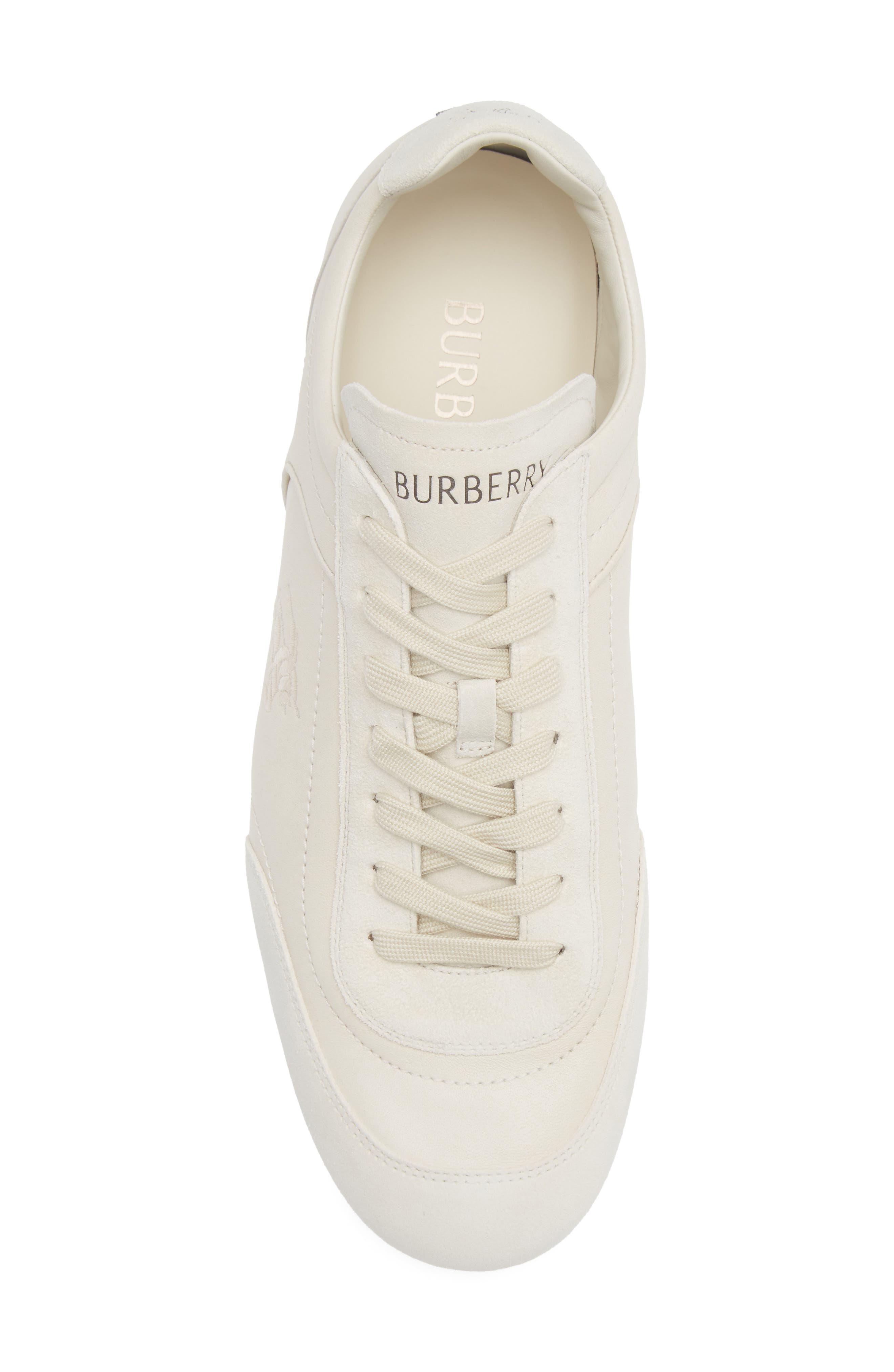 Burberry Equestrian Knight Design Runner Sneaker, Alternate, color, Dove Beige