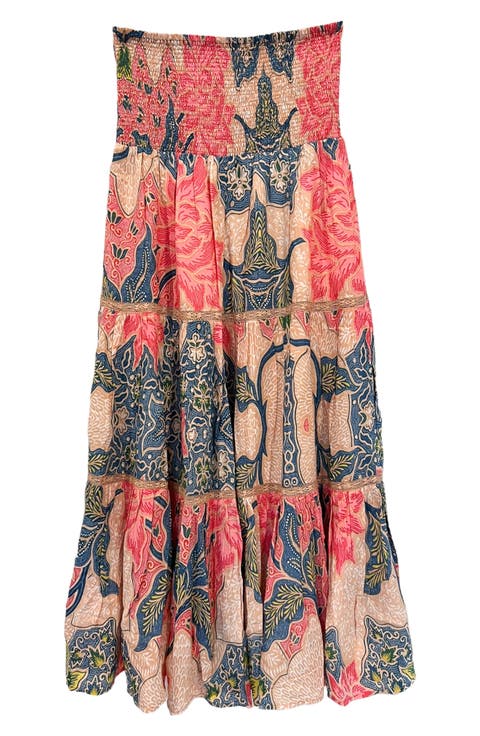 Mandy Cotton & Silk Maxi Cover-Up Skirt