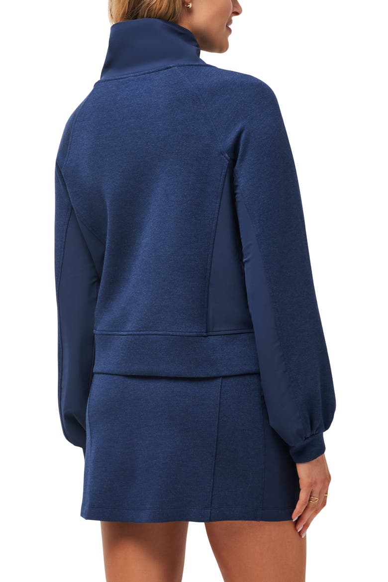 Delightful Funnel Neck Sweatshirt, Alternate, color, HEATHER NAVY BLAZER