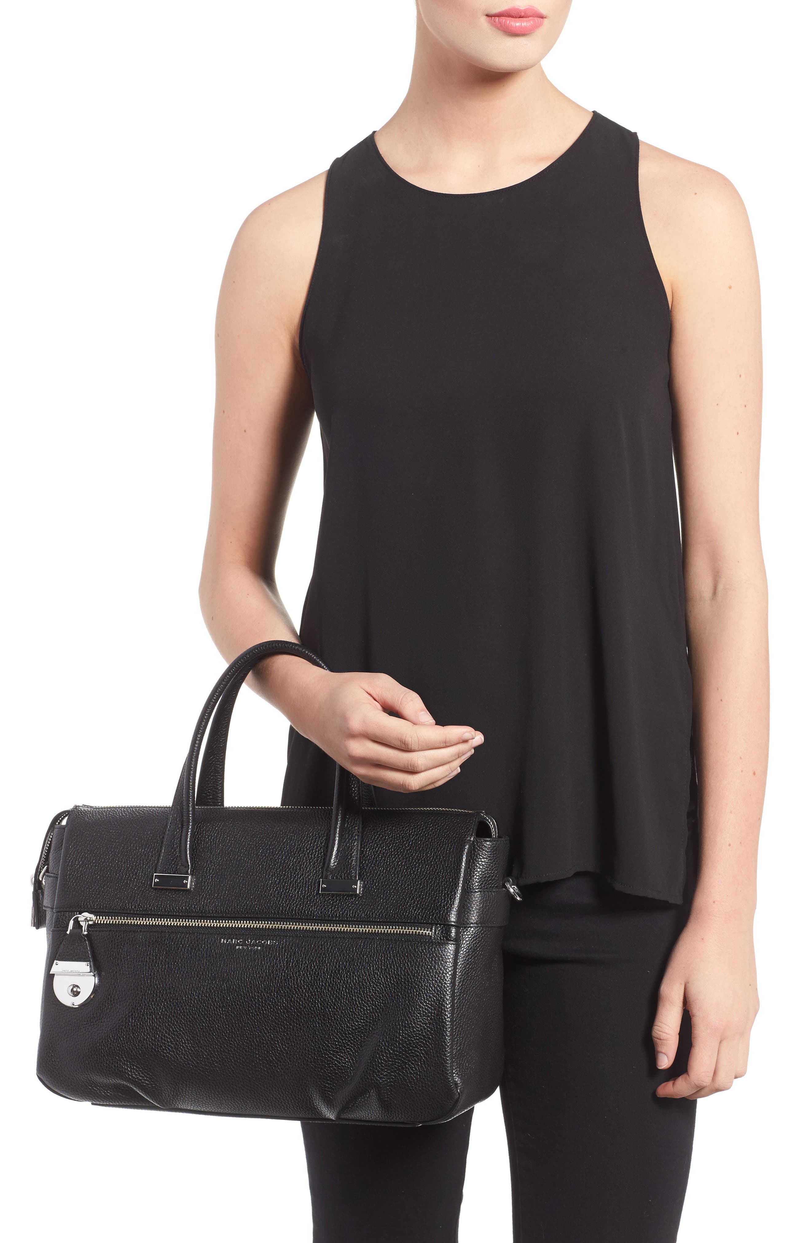 Marc Jacobs The Standard Medium East/West Leather Tote, Alternate, color, 