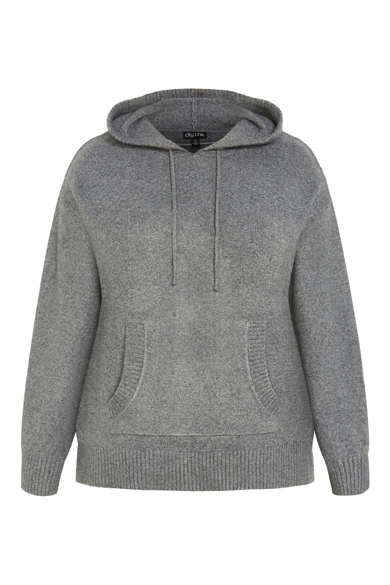 Ally Sweater Hoodie, Alternate, color, GREY