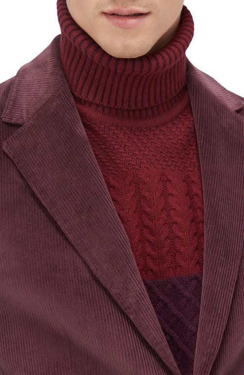 Bugatchi Comfort Stretch Corduroy Blazer In Cabernet