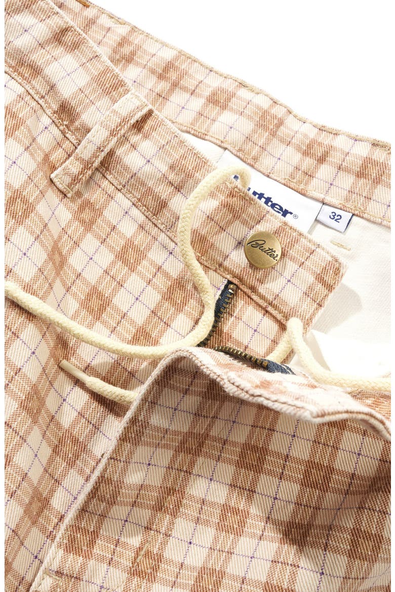 Peanuts® Snoopy Spike Cotton Work Shorts, Alternate, color, SANDSTONE PLAID