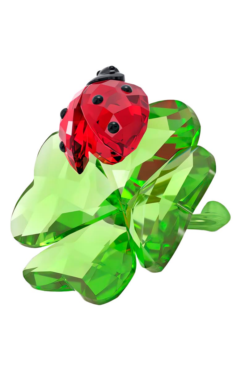 Swarovski Idyllia Ladybug & Clover Crystal Figurine, Alternate, color, Multicolored