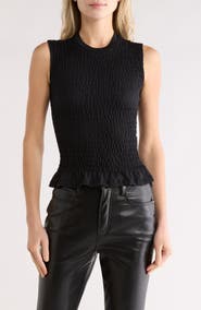 AllSaints Ode Sleeveless Peplum Top