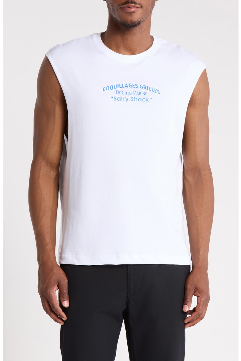 Coastal Graphic Muscle Tank, Main, color, WHITE W/ BLUE