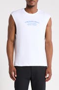 DENIM AND FLOWER Coastal Graphic Muscle Tank