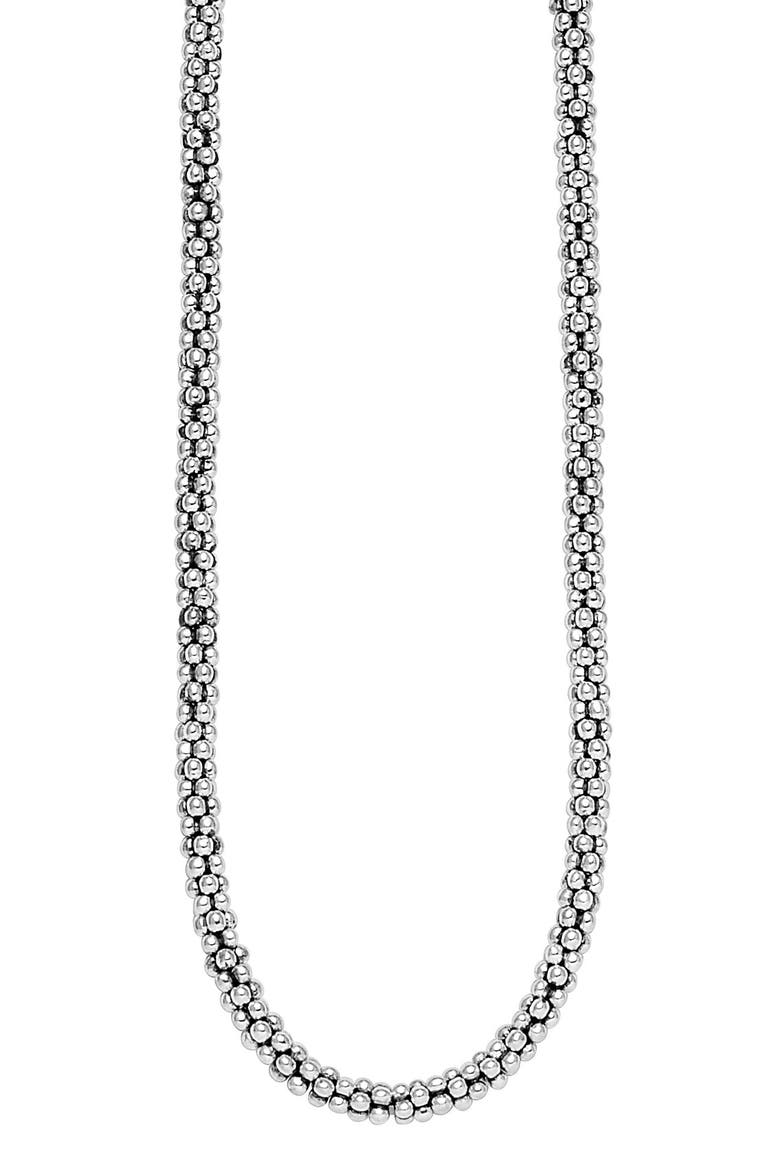 Sterling Silver Caviar Chain Necklace, Alternate, color, STERLING SILVER