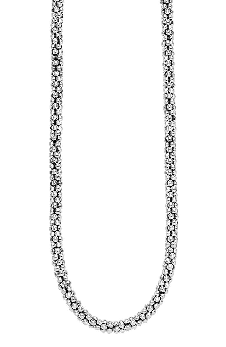 LAGOS Sterling Silver Caviar Chain Necklace, Alternate, color, Sterling Silver