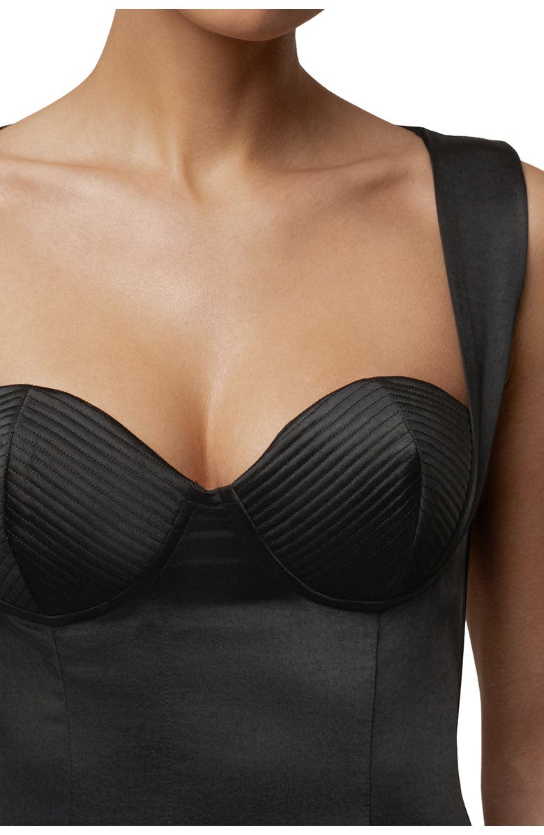 JLUXLABEL Amour Satin Maxi Dress, Alternate, color, Black