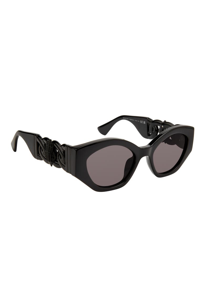 51mm Round Sunglasses, Alternate, color, BLACK/ SMOKE