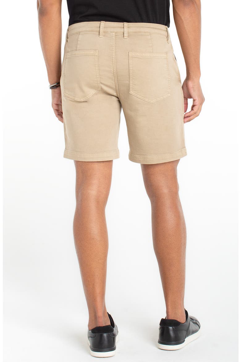 8-Inch Flat Front Knit Twill Shorts, Alternate, color, KHAKI