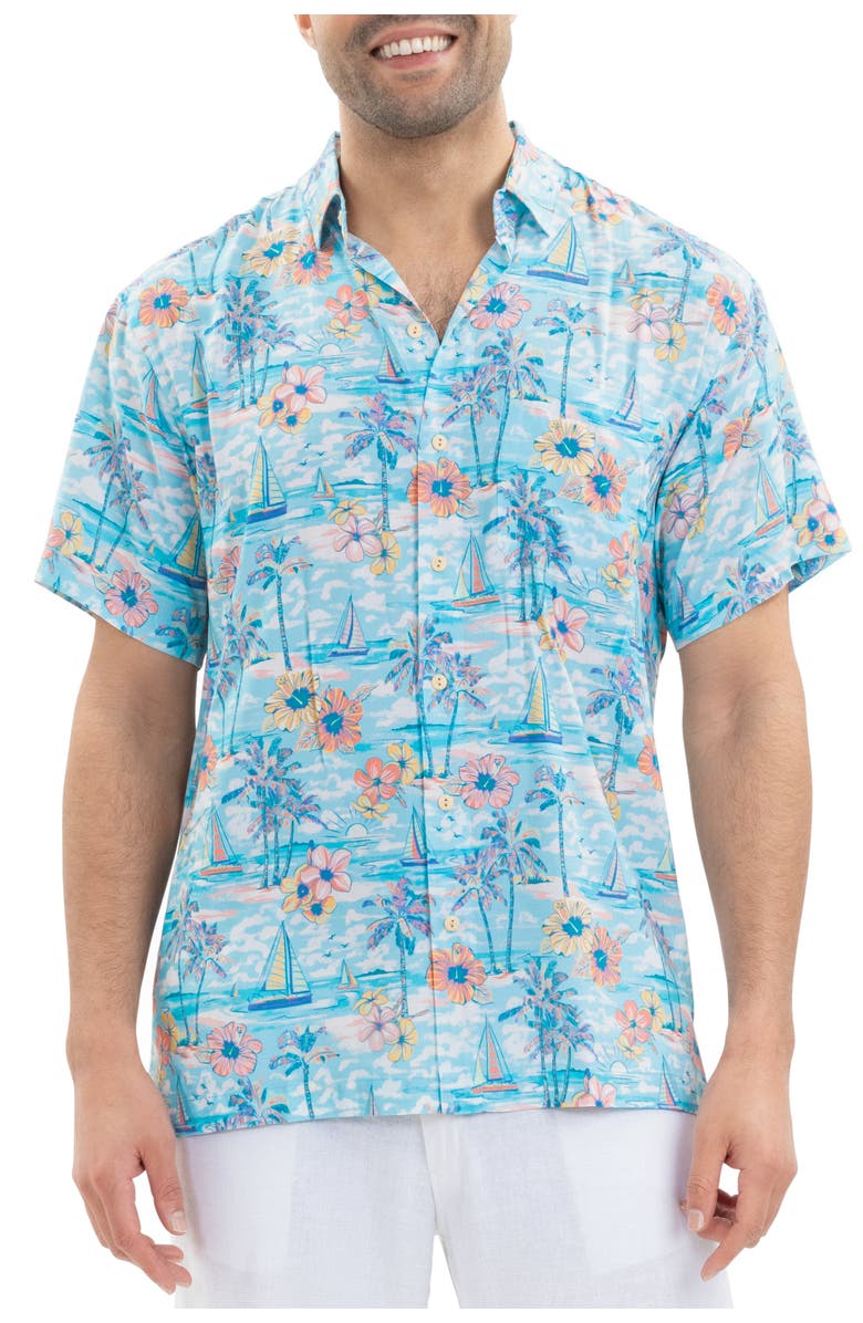 Kenny Flowers The BVIs - Short Sleeve Shirt, Main, color, Light Blue