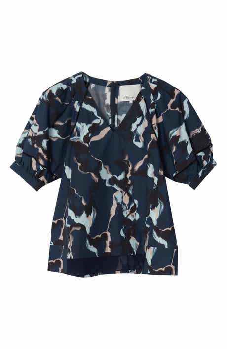 Abstract Vines Lantern Sleeve Top
