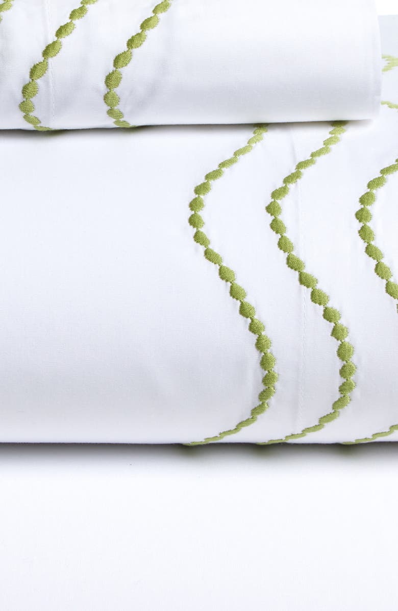 Matouk Serena Embroidered Percale Sheet Set, Alternate, color,